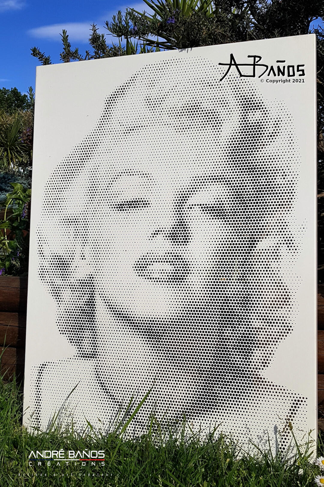 André Baños Créations - Portrait perforé Marilyn Monroe